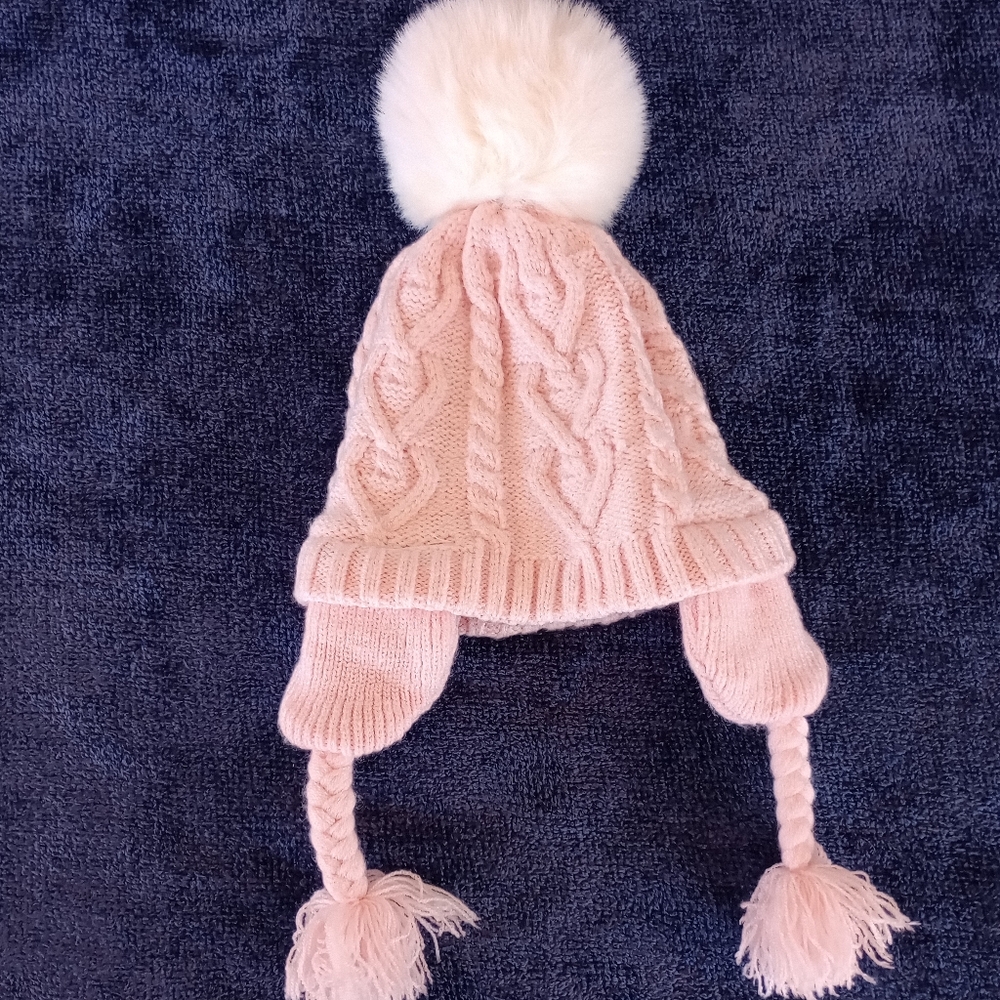 First steps baby girl pink hat 0-6M